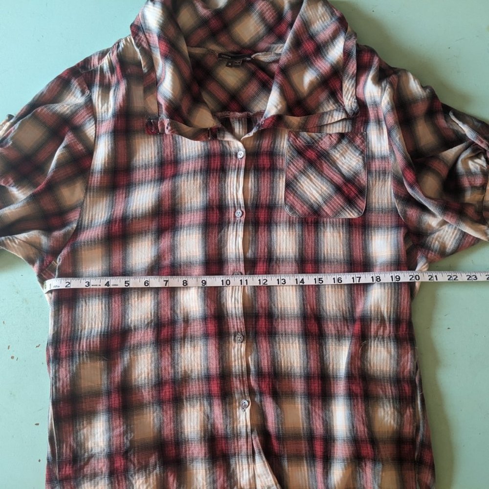 Vince Plaid Button-Down Blouse - Medium - image 5